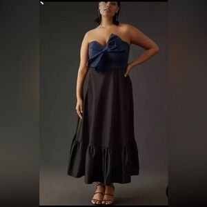 Anthropologie Hutch Bow-Tie Maxi Dress — Plus Size